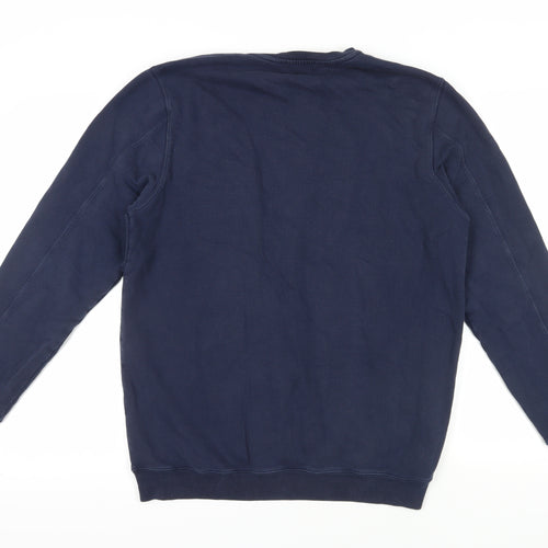 Meander Navy Blue Crew Neck Men's Pullover Sweatshirt L