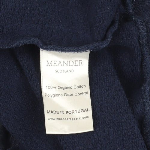 Meander Navy Blue Crew Neck Men's Pullover Sweatshirt L