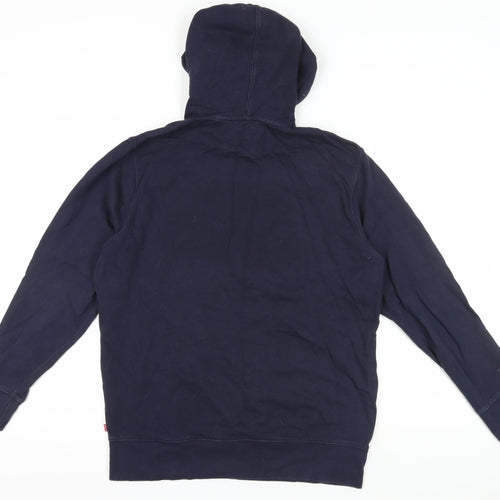 Levi's Blue Pullover Hoodie - Medium, Logo Design