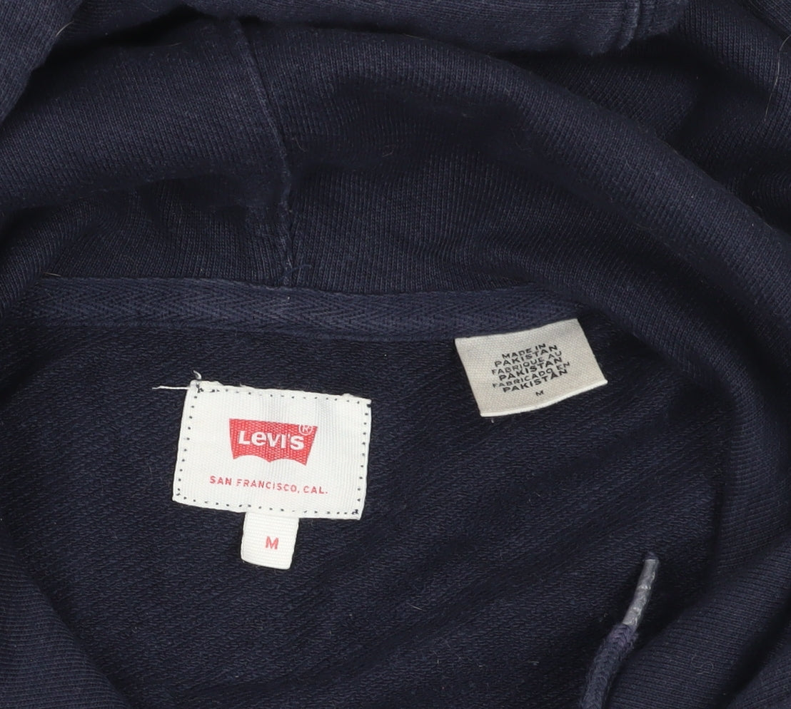 Levi's Blue Pullover Hoodie - Medium, Logo Design