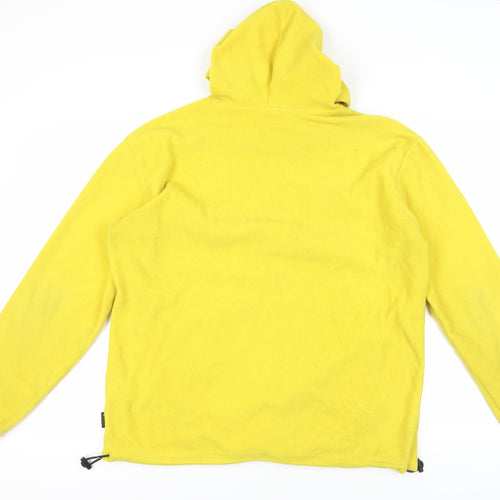 Champion Yellow Hoodie L - Logo Graphic Print Pullover