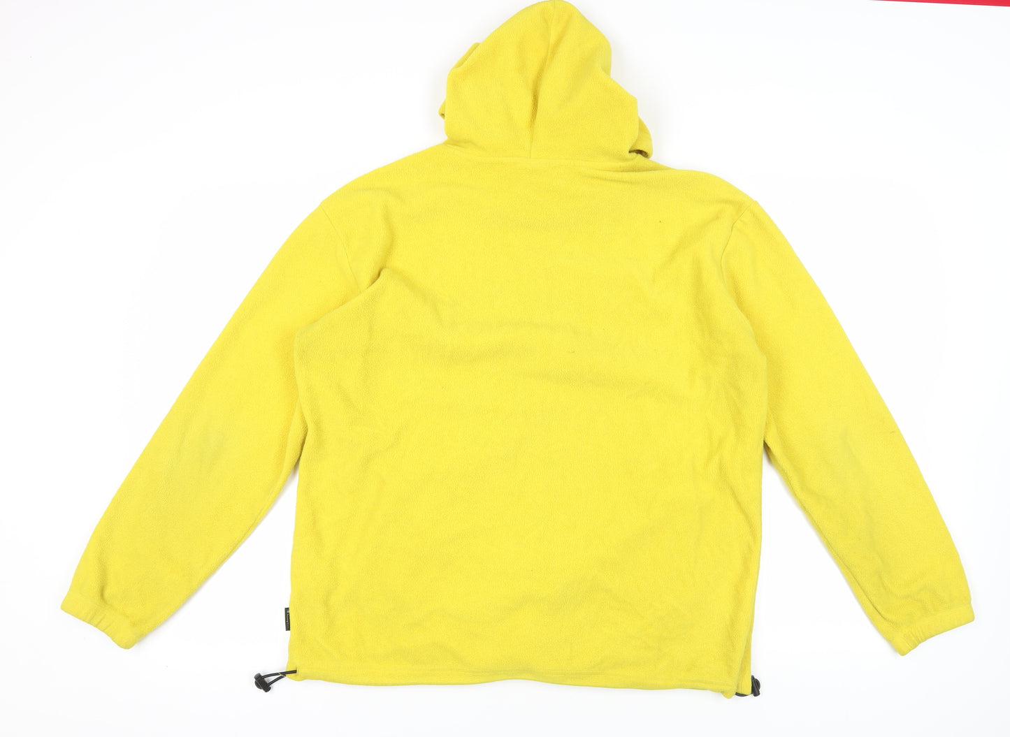 Champion Yellow Hoodie L - Logo Graphic Print Pullover