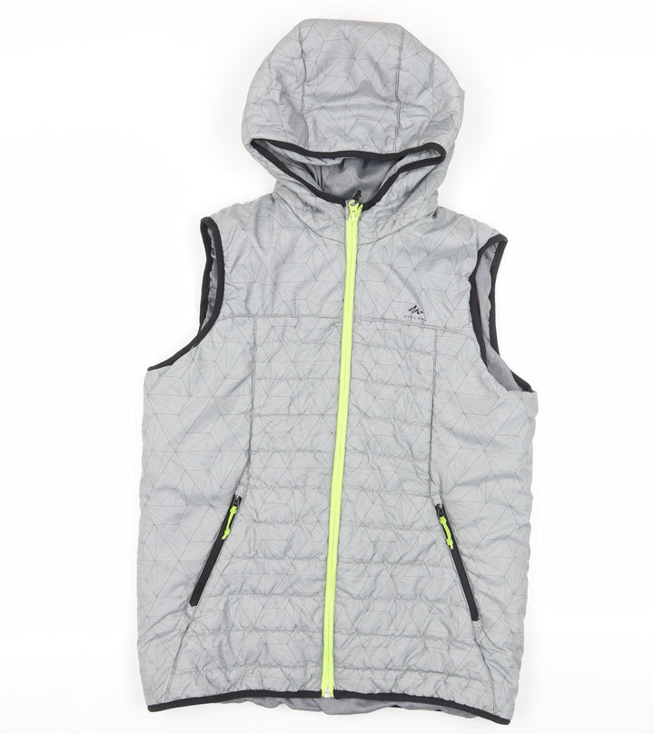 Decathlon Grey Youth Puffer Jacket 14-15 Yrs Hooded