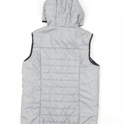 Decathlon Grey Youth Puffer Jacket 14-15 Yrs Hooded