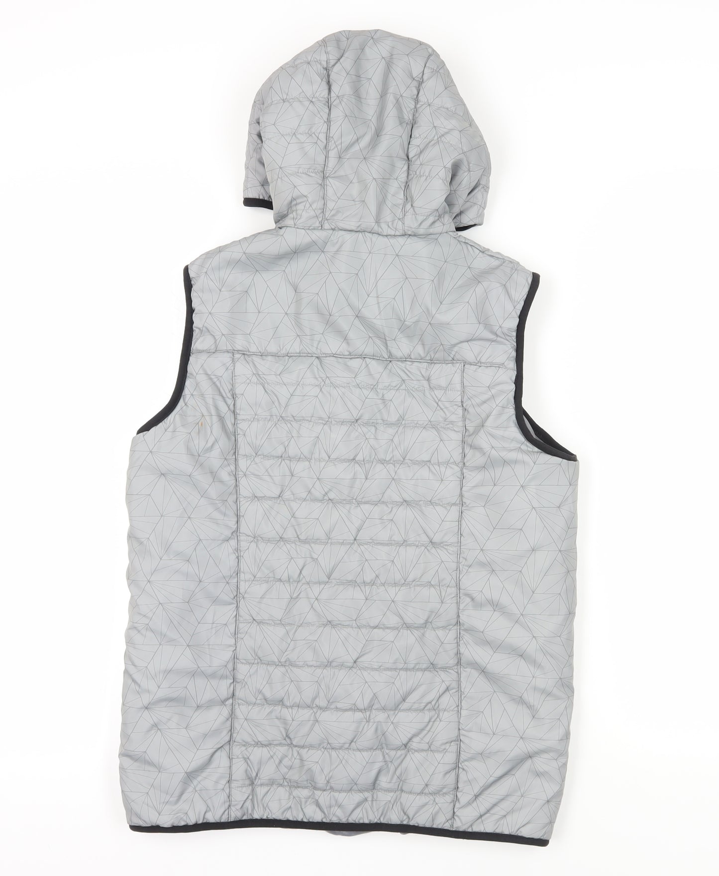 Decathlon Grey Youth Puffer Jacket 14-15 Yrs Hooded