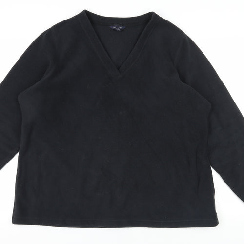 Lands' End Black Plus Size Pullover Sweatshirt