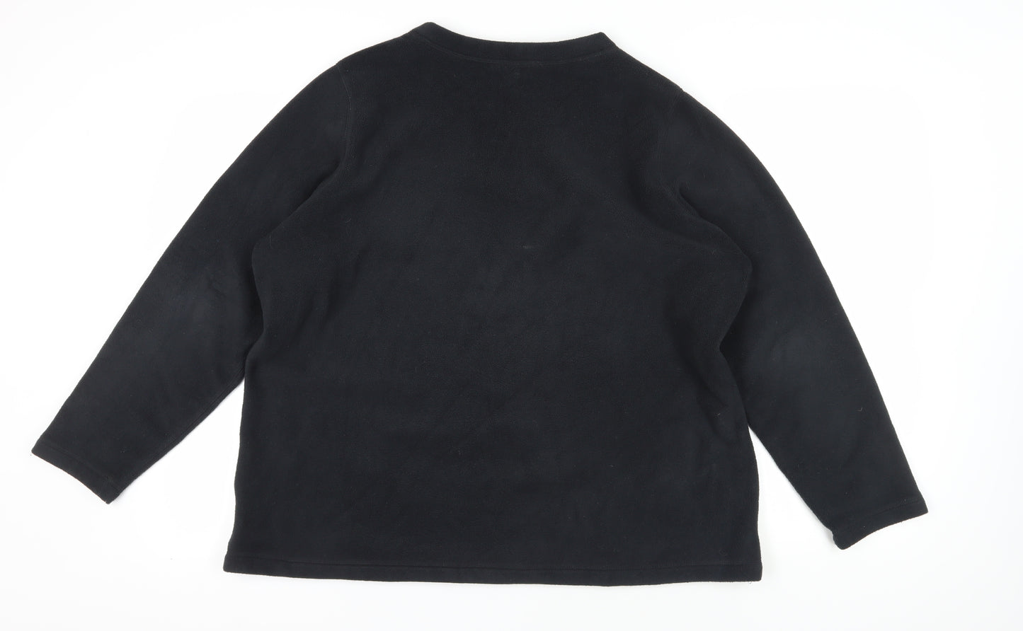Lands' End Black Plus Size Pullover Sweatshirt