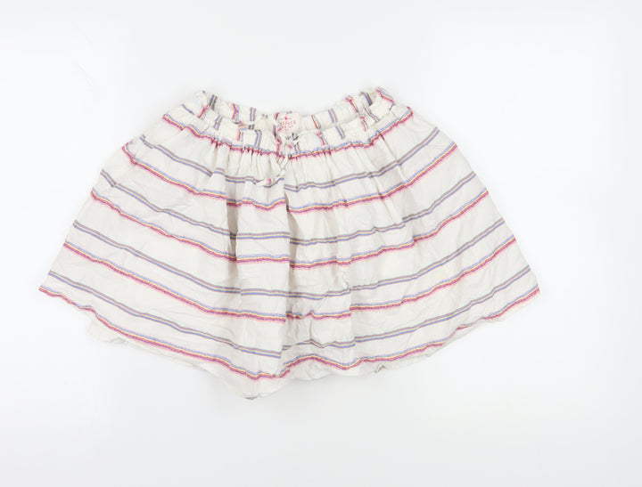 Fat Face Multicoloured Striped Peasant Skirt, Girls 12-13