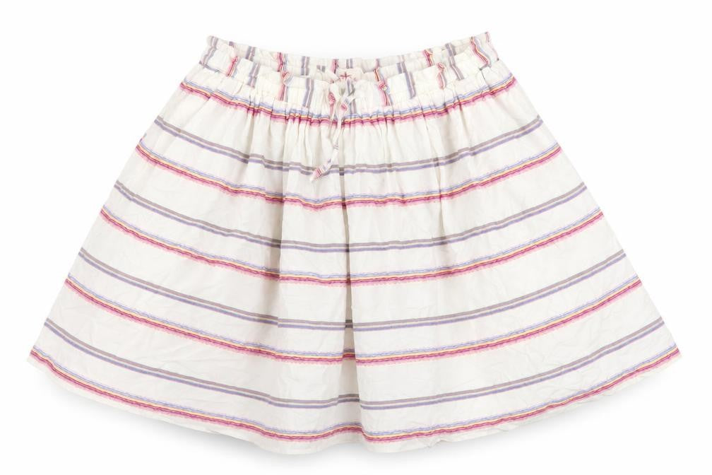 Fat Face Multicoloured Striped Peasant Skirt, Girls 12-13