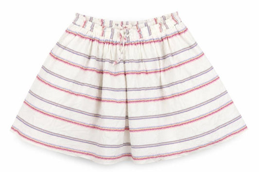 Fat Face Multicoloured Striped Peasant Skirt, Girls 12-13