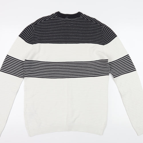 Only & Sons Black White Striped Pullover Jumper S