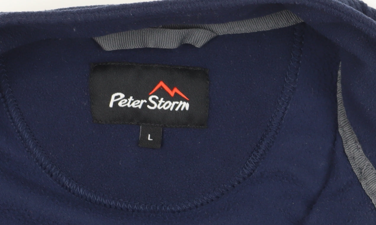 Peter Storm Blue Fleece 1/2 Zip Sweatshirt L