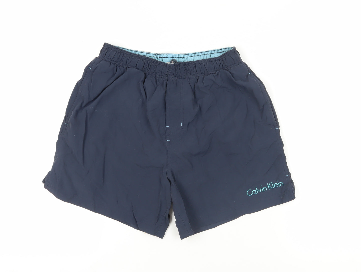 Calvin Klein Blue Swim Shorts M Elastic Waist
