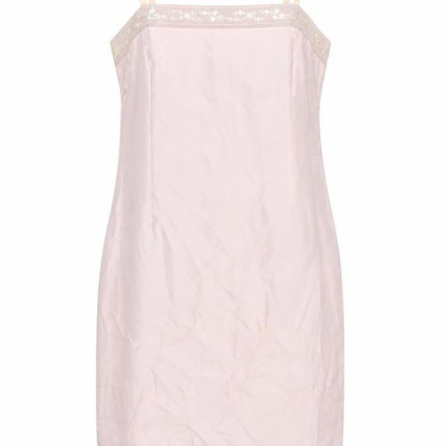 Kaliko Pink Slip Dress Size 14 with Embroidery