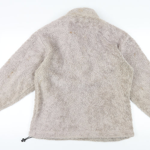 Cotton Traders Beige Fleece 1/4 Zip Sweatshirt, S