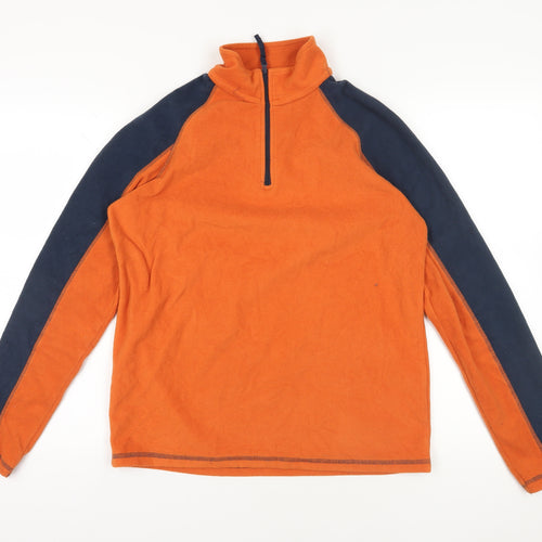 Mountain Warehouse Orange Fleece 1/4 Zip Sweatshirt Size S