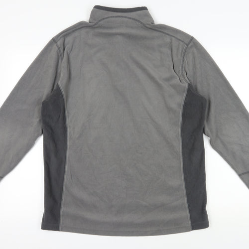 Columbia Grey Fleece Sweatshirt L 1/2 Zip Outdoor