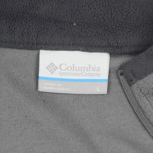 Columbia Grey Fleece Sweatshirt L 1/2 Zip Outdoor