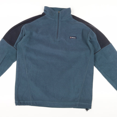 Ellesse Blue Fleece 1/4 Zip Sweatshirt, M, Lightweight