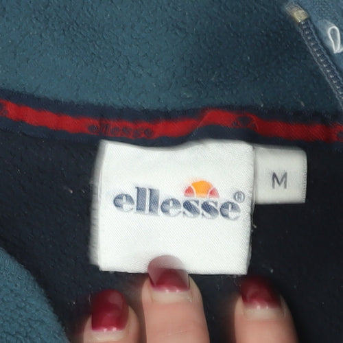 Ellesse Blue Fleece 1/4 Zip Sweatshirt, M, Lightweight