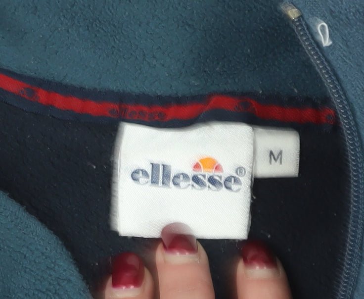 Ellesse Blue Fleece 1/4 Zip Sweatshirt, M, Lightweight