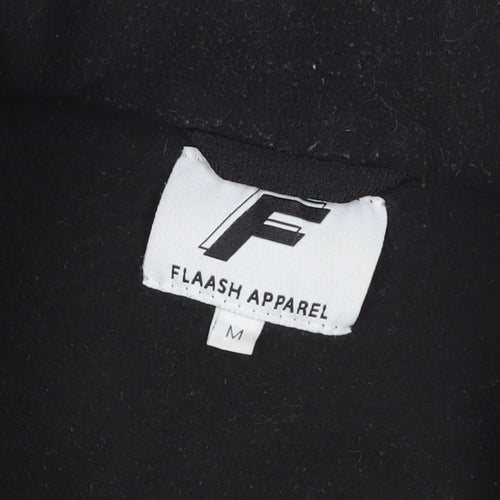 Flaash Apparel Black Pullover 1/4 Zip Sweatshirt M