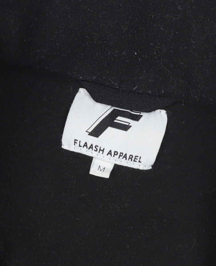 Flaash Apparel Black Pullover 1/4 Zip Sweatshirt M