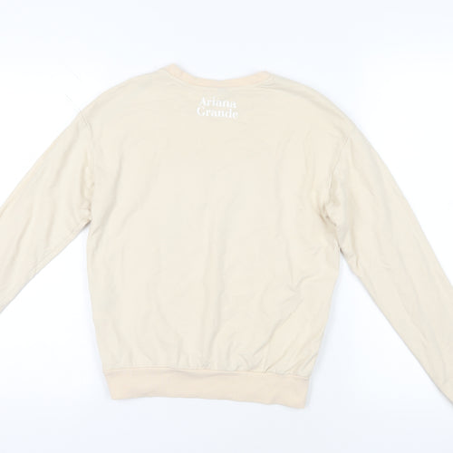 Divided Beige XS Graphic Print Pullover Sweatshirt