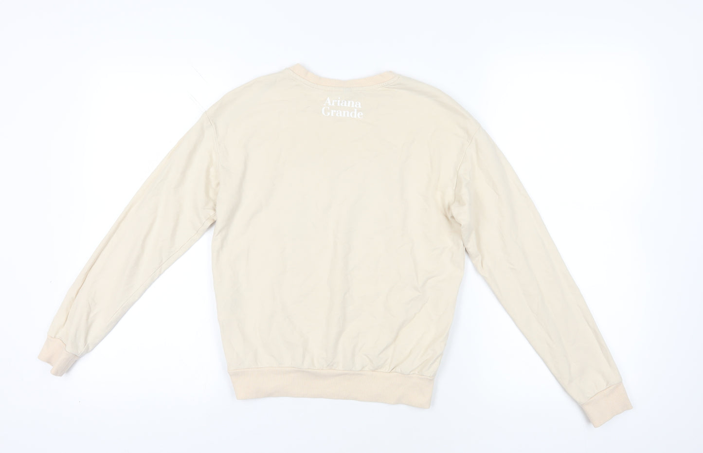 Divided Beige XS Graphic Print Pullover Sweatshirt