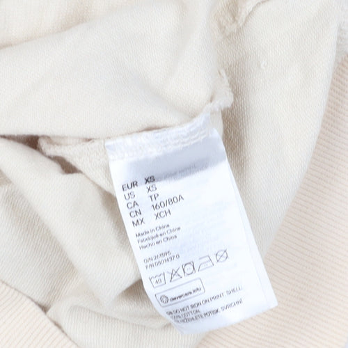 Divided Beige XS Graphic Print Pullover Sweatshirt
