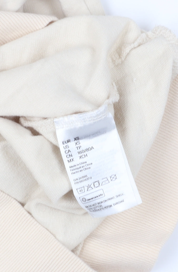 Divided Beige XS Graphic Print Pullover Sweatshirt