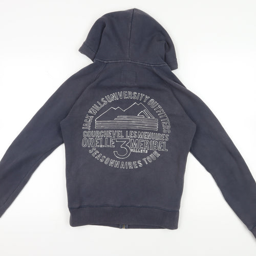Jack Wills Grey Full Zip Hoodie Size 8