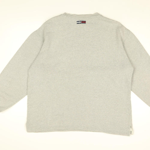 Tommy Hilfiger Mens Grey Cotton Pullover Sweatshirt Size M - Tommy Hilfiger Jeans