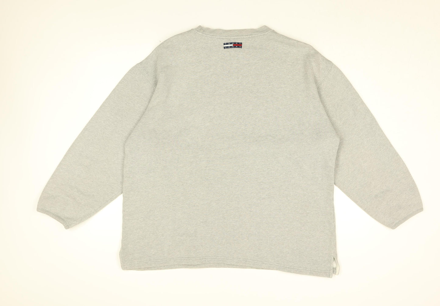 Tommy Hilfiger Mens Grey Cotton Pullover Sweatshirt Size M - Tommy Hilfiger Jeans