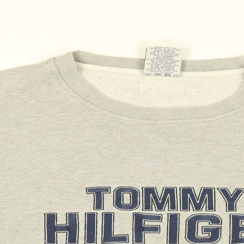 Tommy Hilfiger Mens Grey Cotton Pullover Sweatshirt Size M - Tommy Hilfiger Jeans