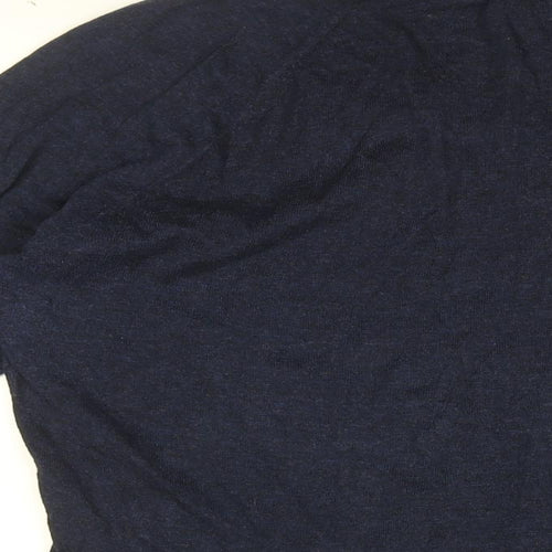 Hobbs Womens Blue Cotton Basic T-Shirt Size 16 Round Neck