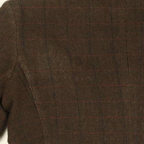 Racing Green Mens Brown Plaid Wool Jacket Suit Jacket Size 40 Regular