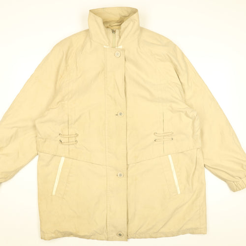 CANDA Womens Beige Overcoat Coat Size 20 Zip