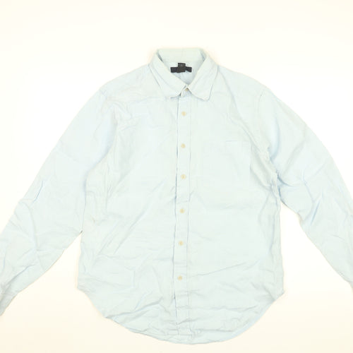 Gap Mens Blue Cotton Button-Up Size S Collared Button