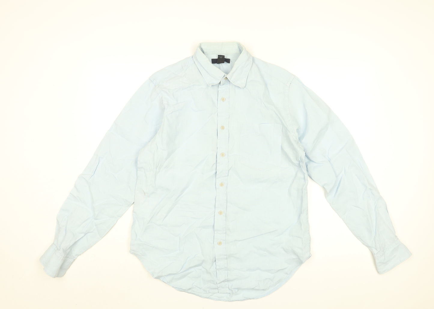 Gap Mens Blue Cotton Button-Up Size S Collared Button