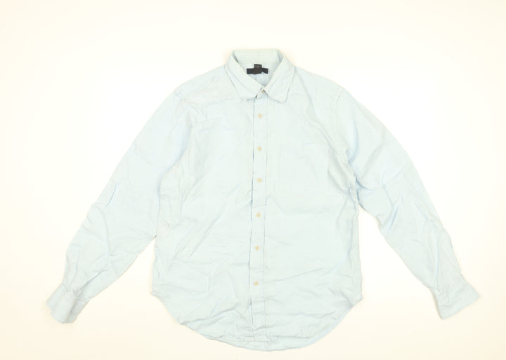 Gap Mens Blue Cotton Button-Up Size S Collared Button