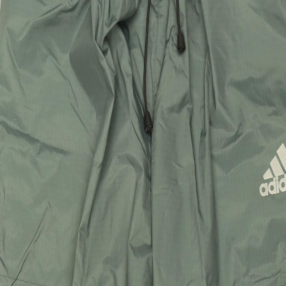 adidas Mens Green Polyamide Trousers Size 34 in L32 in Regular Drawstring