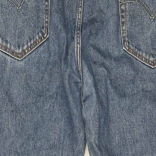 Levi's Mens Blue Cotton Straight Jeans Size 42 in L30 in Regular Zip