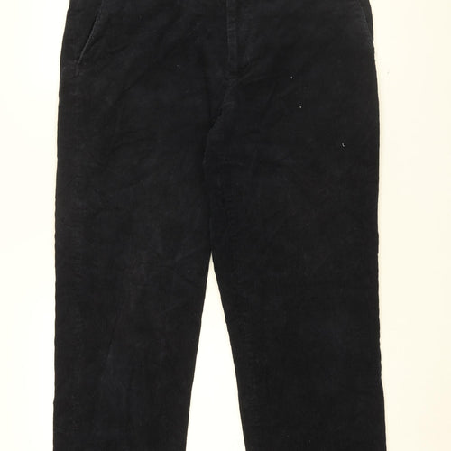 James Pringle Mens Blue Cotton Trousers Size 36 in L29 in Regular Zip