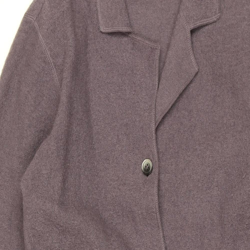 Boden Womens Purple Overcoat Coat Size M Button