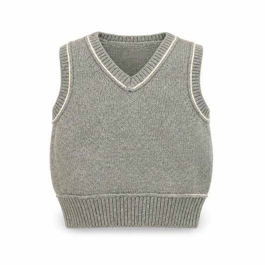 Front view of Gap Baby Grey Cotton jumper, size 3-6, Months Pullover