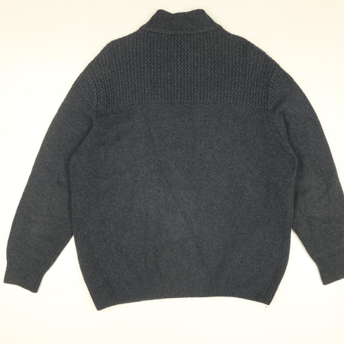 Peter Gribby Mens Blue Wool Pullover Sweatshirt Size L