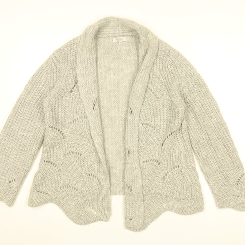 Bartolini Womens Grey V-Neck Acrylic Cardigan Jumper Size M