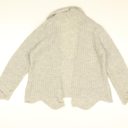 Bartolini Womens Grey V-Neck Acrylic Cardigan Jumper Size M