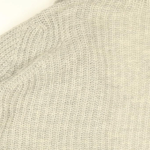Bartolini Womens Grey V-Neck Acrylic Cardigan Jumper Size M